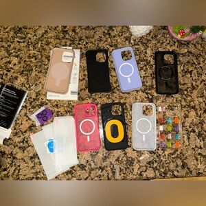 Variety of iPhone 15 pro max cases & screens  MagSafe Compatible Case Set